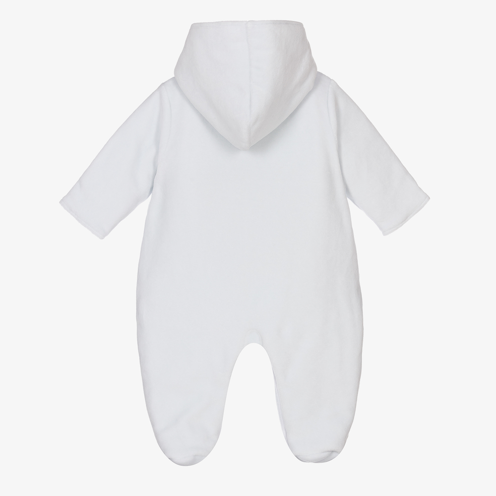 كيسي كيسي-أوفرول للخروج قطن قطيفة لون أزرق للمواليد | Childrensalon Outlet