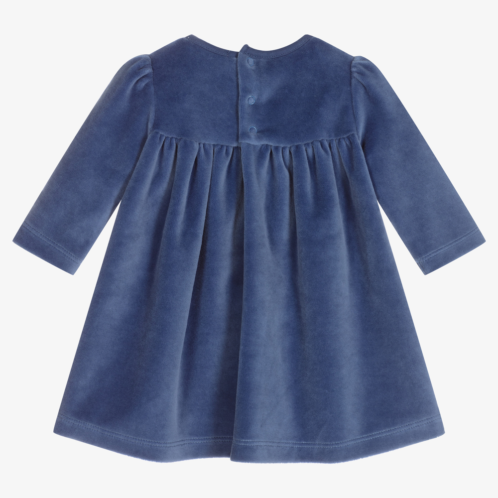 Kissy Kissy-Blue Velour Hanukkah Dress | Childrensalon Outlet