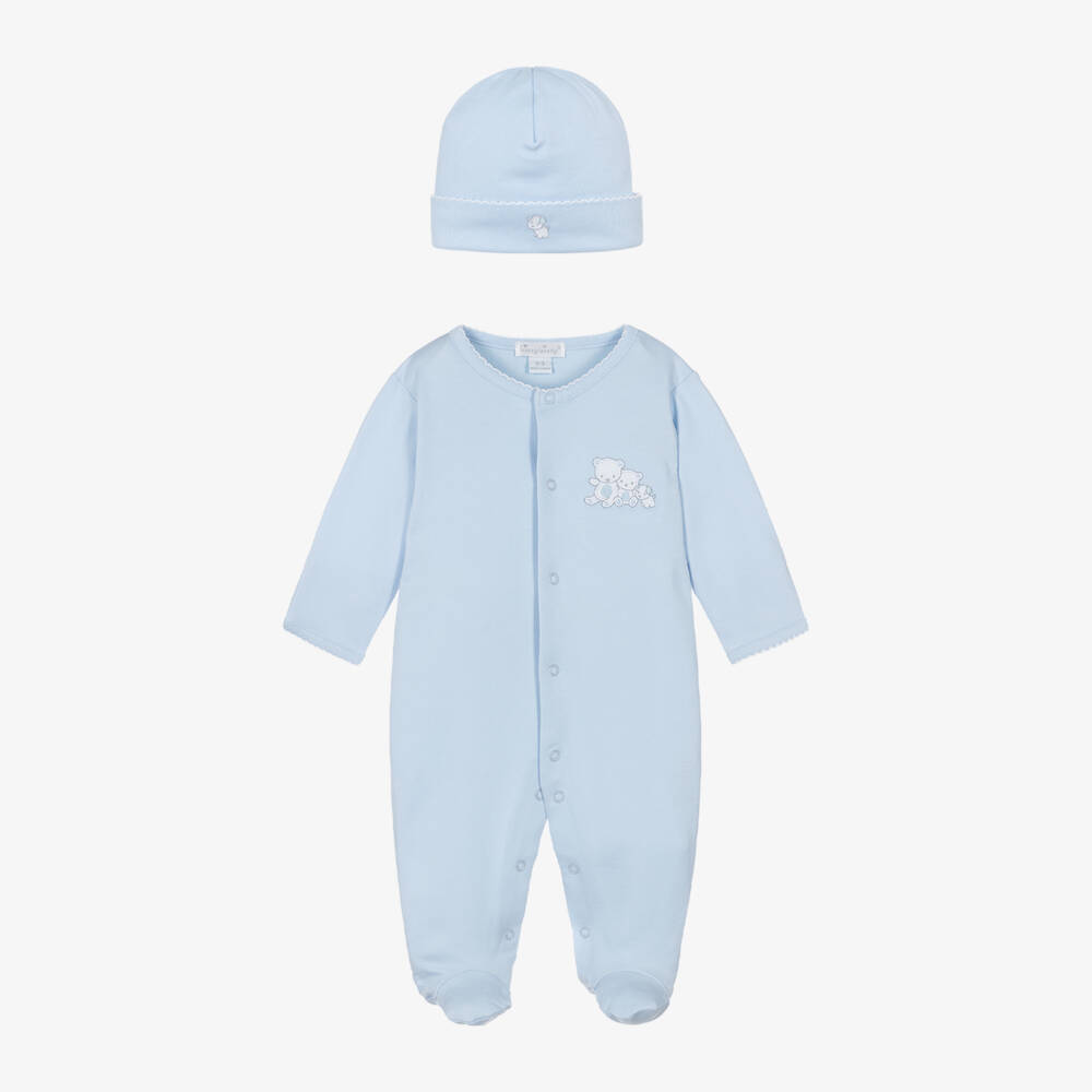 Kissy Kissy-Boys Beary Blue Cotton Playsuit Set | Childrensalon Outlet