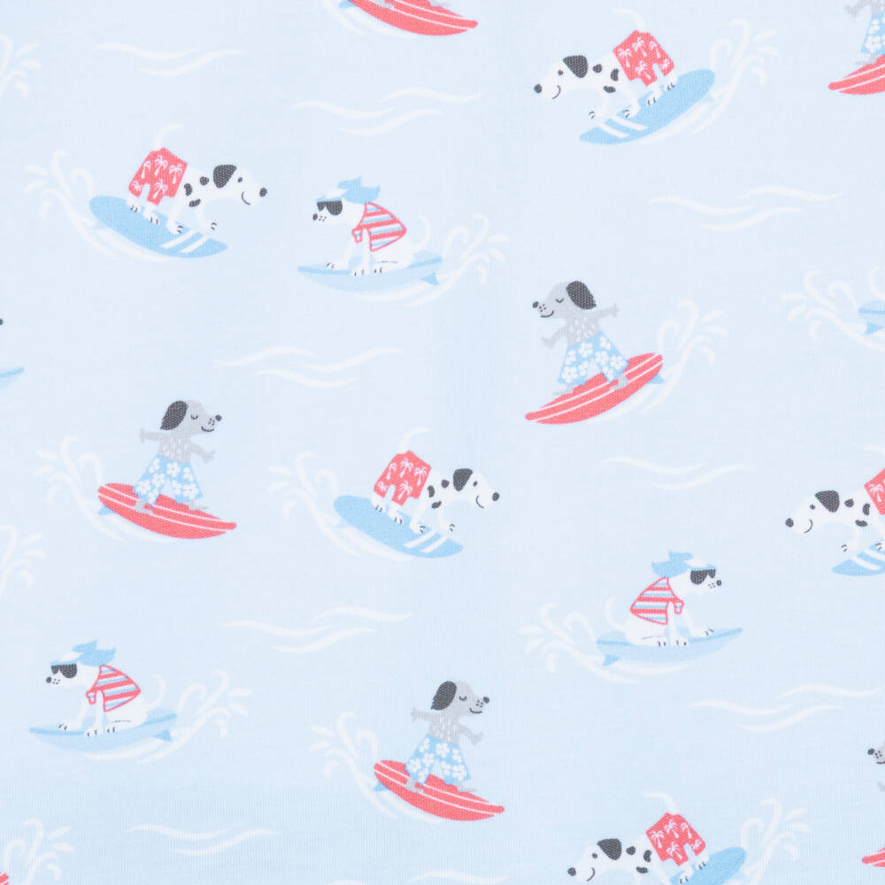 Kissy Kissy-Boys Blue Beach Pups Pima Cotton Pyjamas | Childrensalon Outlet