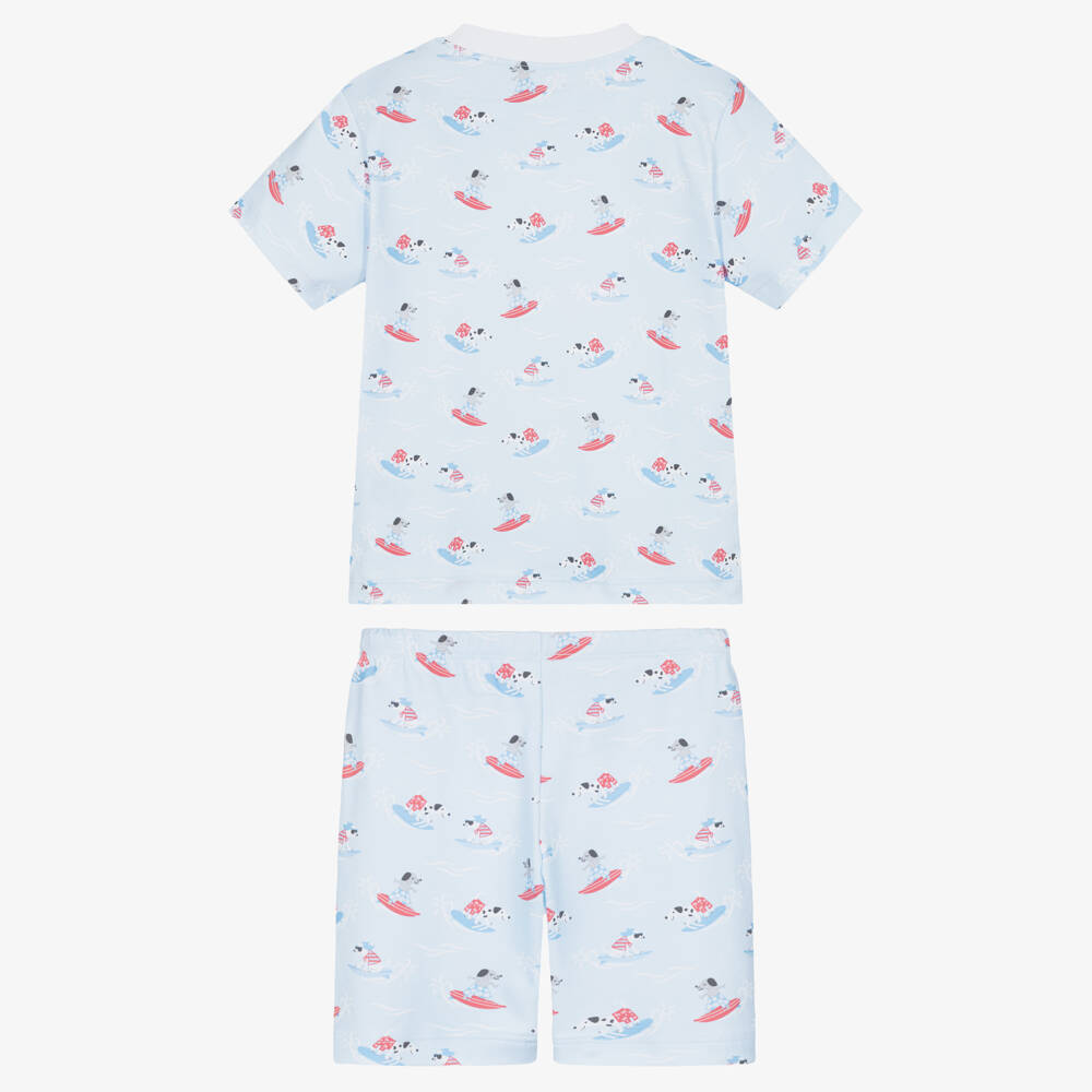 Kissy Kissy-Boys Blue Beach Pups Pima Cotton Pyjamas | Childrensalon Outlet