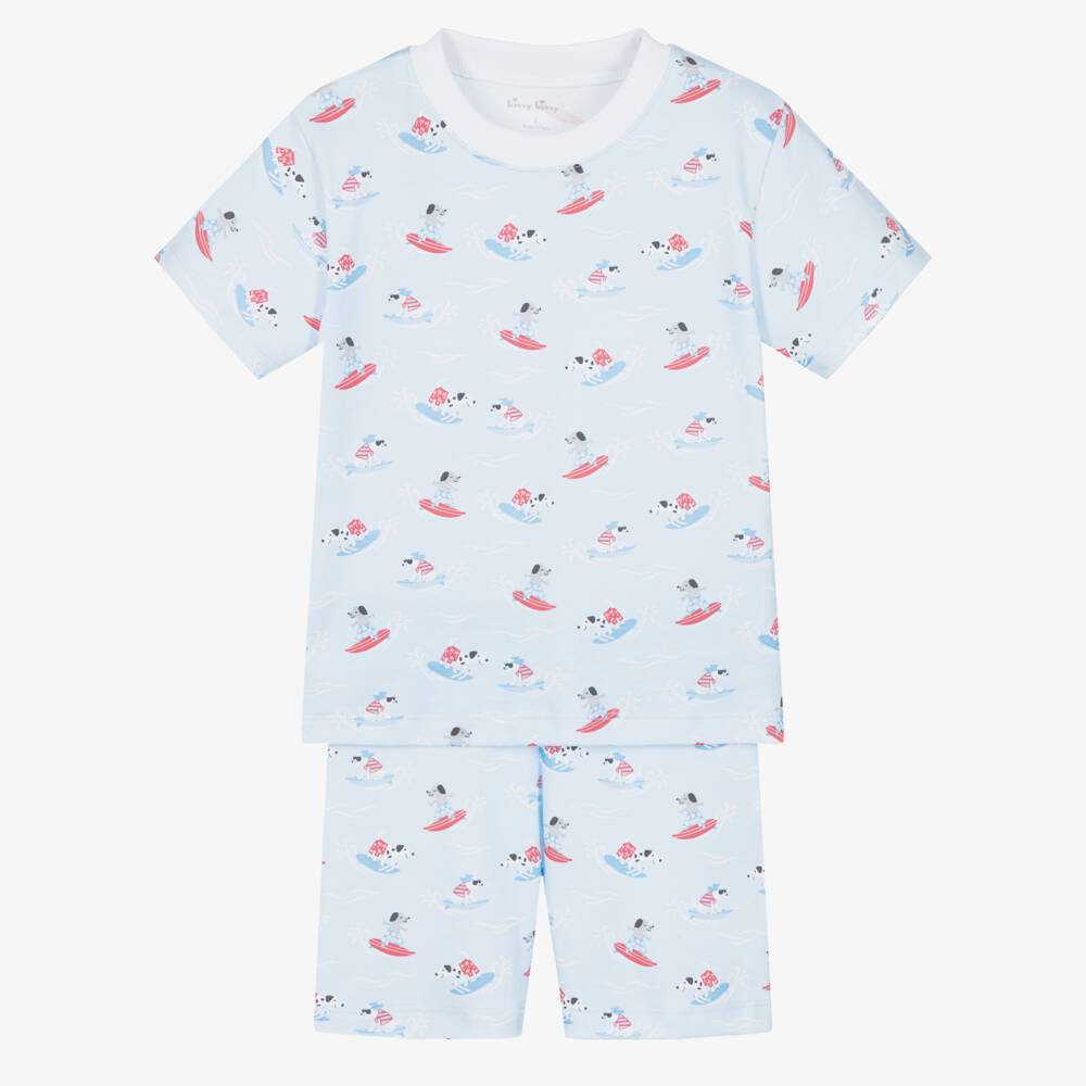 Kissy Kissy-Boys Blue Beach Pups Pima Cotton Pyjamas | Childrensalon Outlet