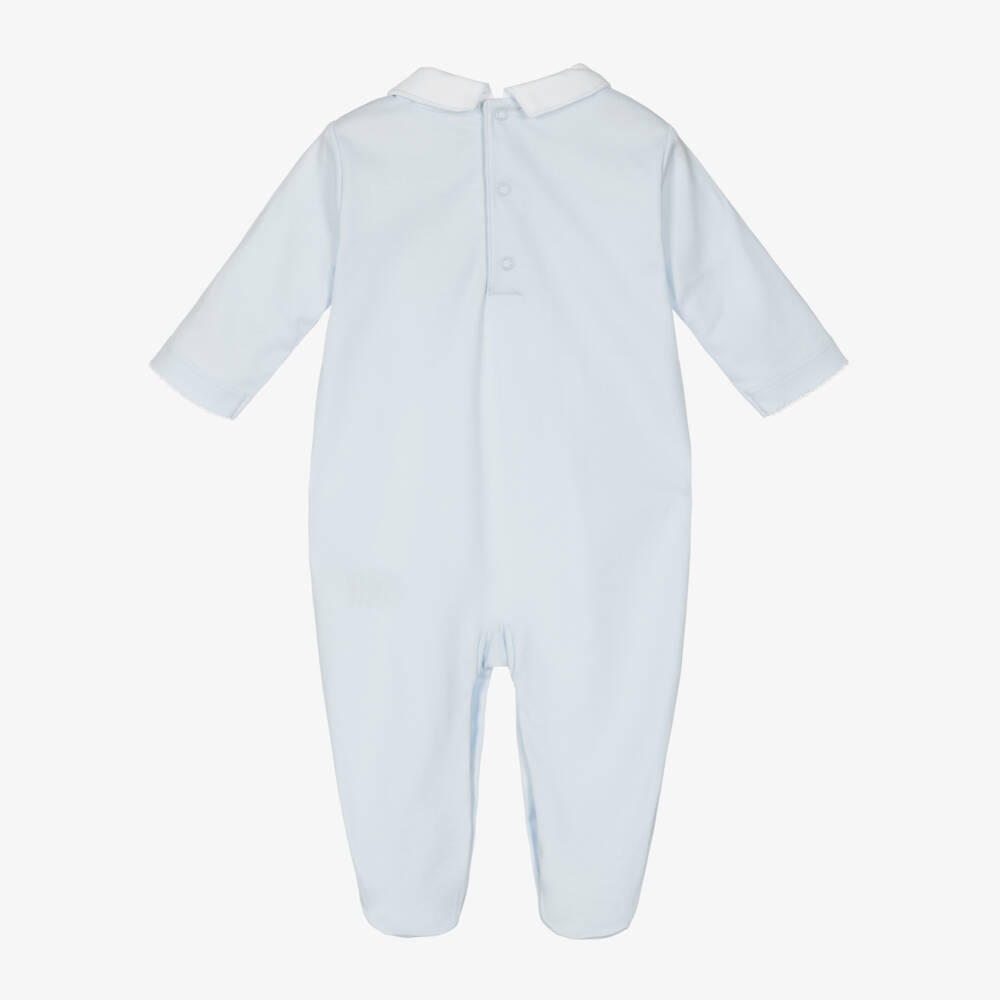 Kissy Kissy-Boys Blue Bunny Embroidered Babygrow | Childrensalon Outlet