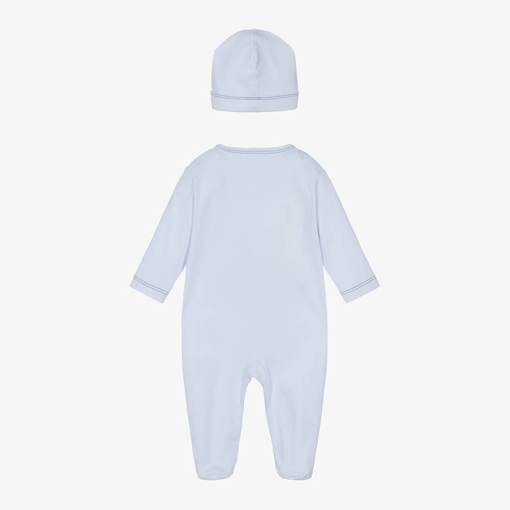 Kissy Kissy-Boys Blue Cotton Sky Traffic Babygrow Set | Childrensalon Outlet