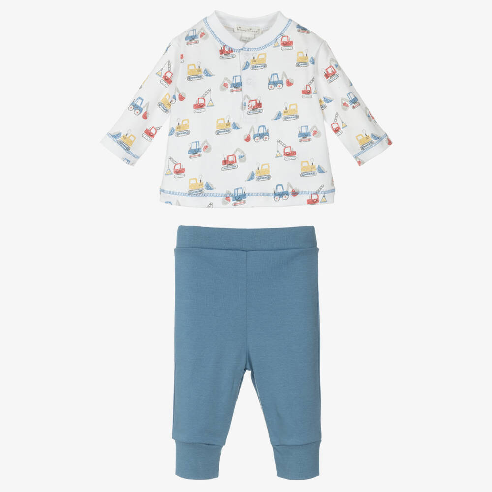 Kissy Kissy-Boys Blue Digger Trouser Set | Childrensalon Outlet