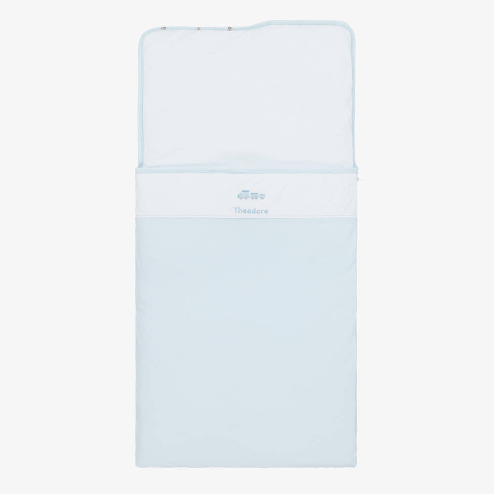 Kissy Kissy-Boys Blue Personalized Cotton Nest | Childrensalon Outlet