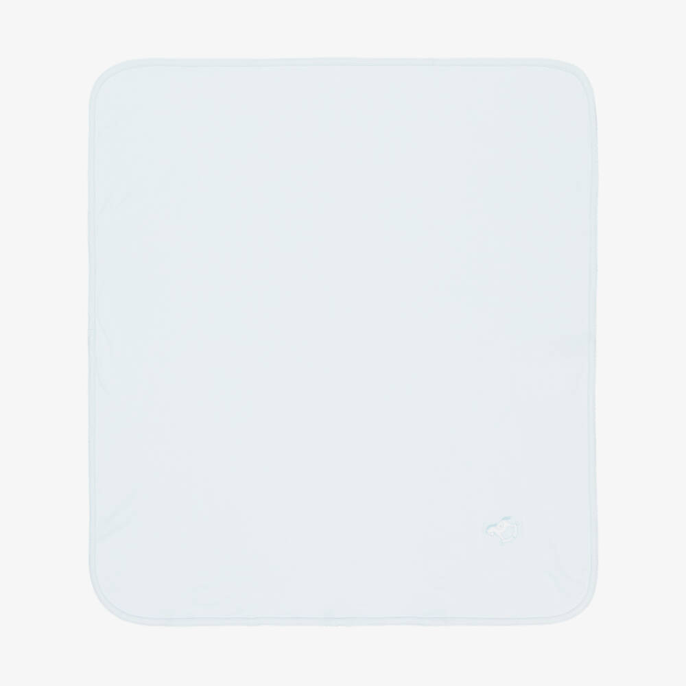 Kissy Kissy-Boys Blue Pima Cotton Blanket | Childrensalon Outlet