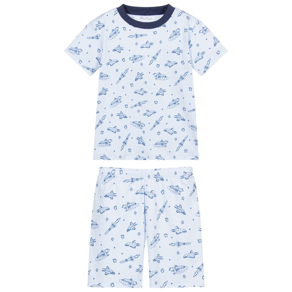 Kissy Kissy-Boys Blue Pima Cotton Pyjamas | Childrensalon Outlet