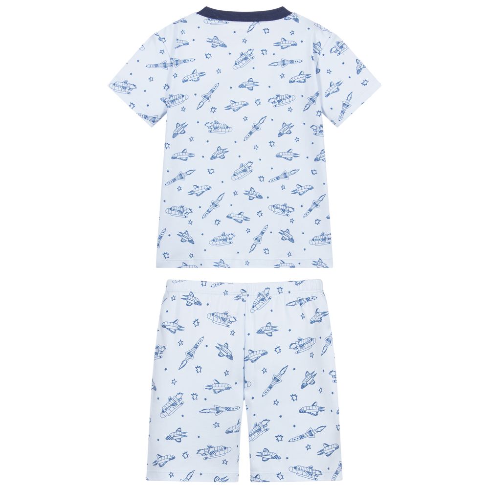 Kissy Kissy-Boys Blue Pima Cotton Pyjamas | Childrensalon Outlet