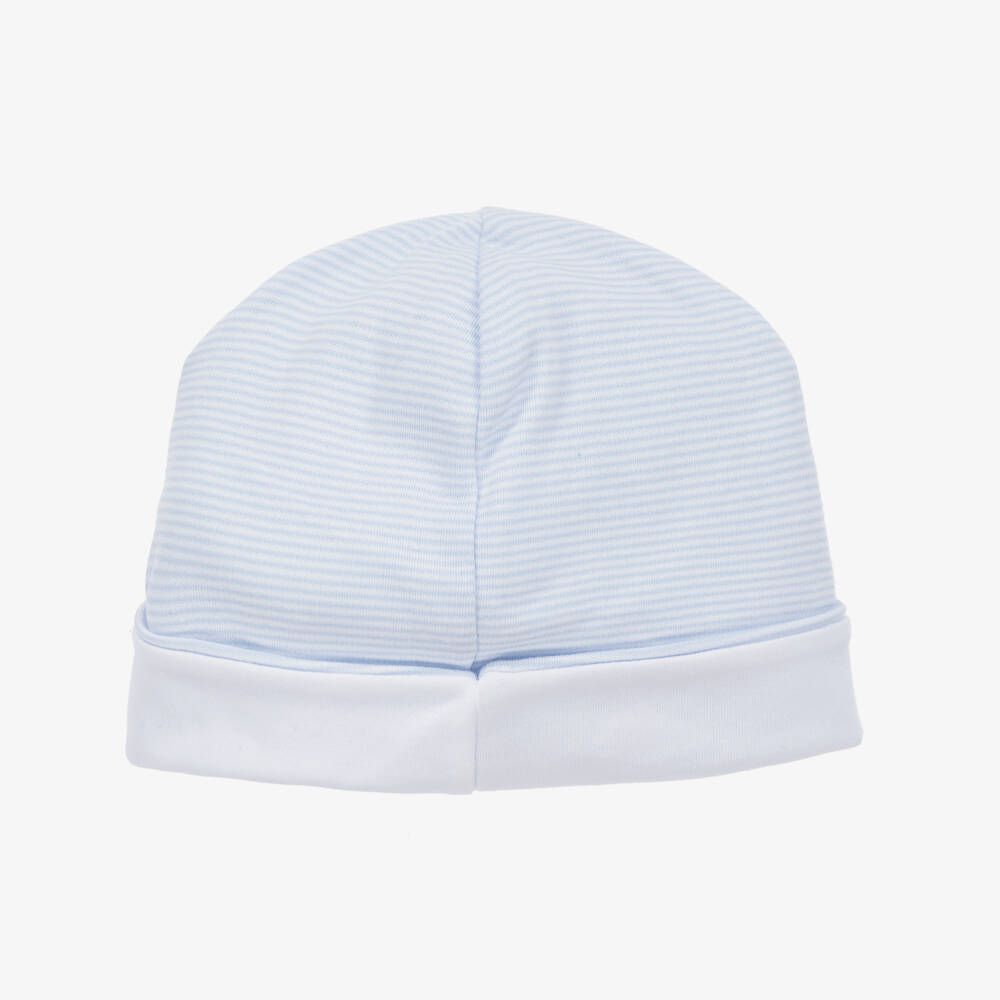 Kissy Kissy-قبعة قطن بيما لون أزرق فاتح للمواليد | Childrensalon Outlet
