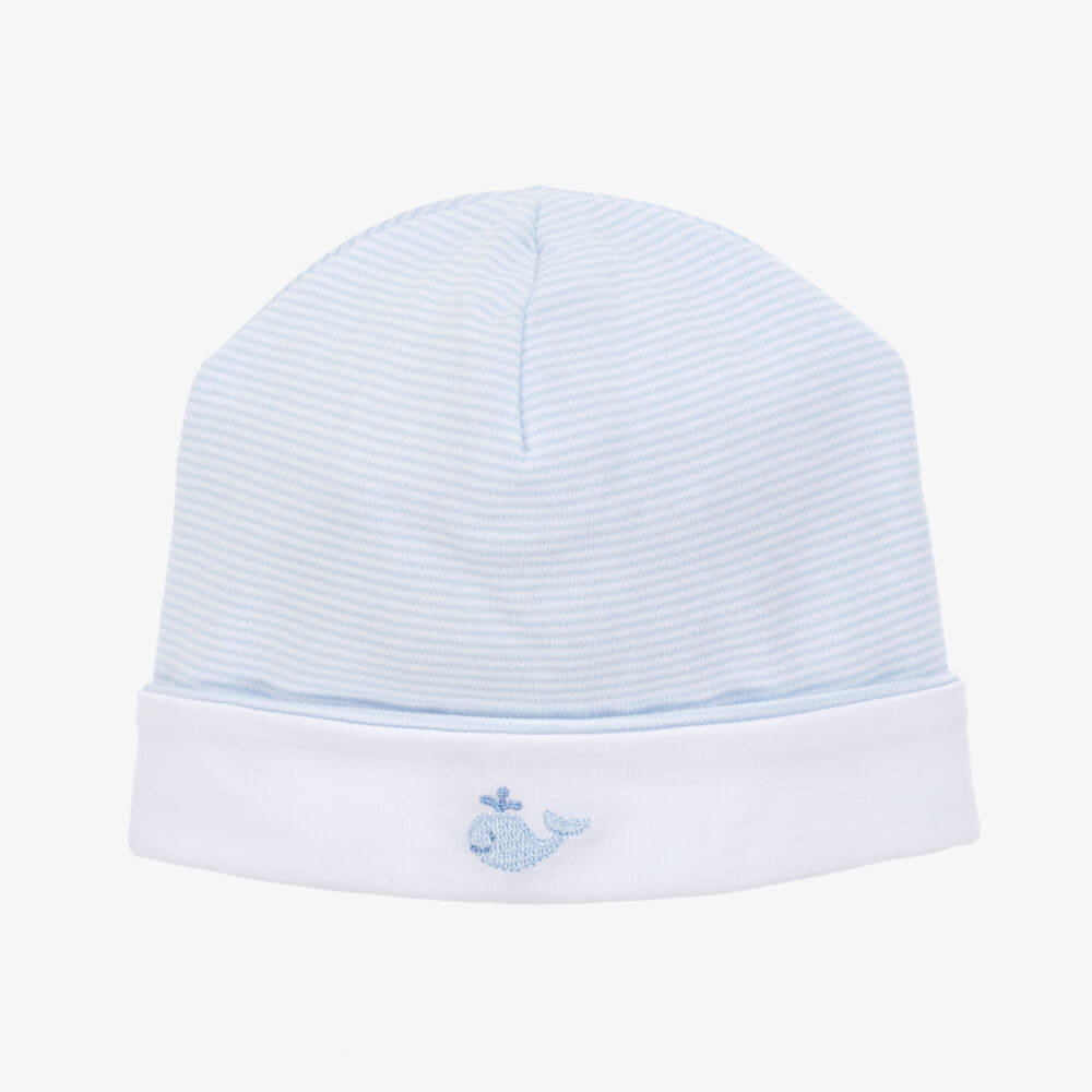 Kissy Kissy-Boys Blue Pima Cotton Whale Hat | Childrensalon Outlet