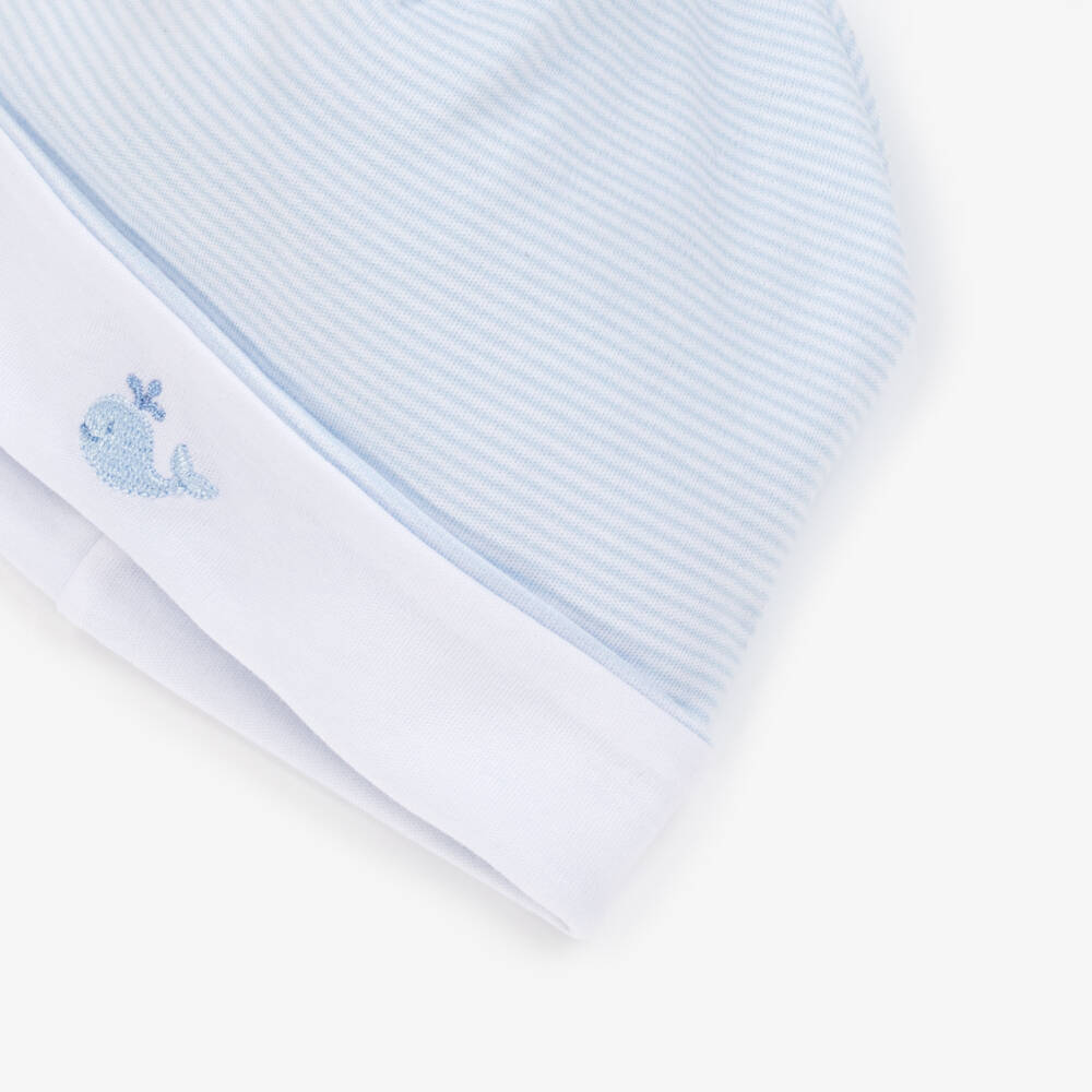 Kissy Kissy-Boys Blue Pima Cotton Whale Hat | Childrensalon Outlet
