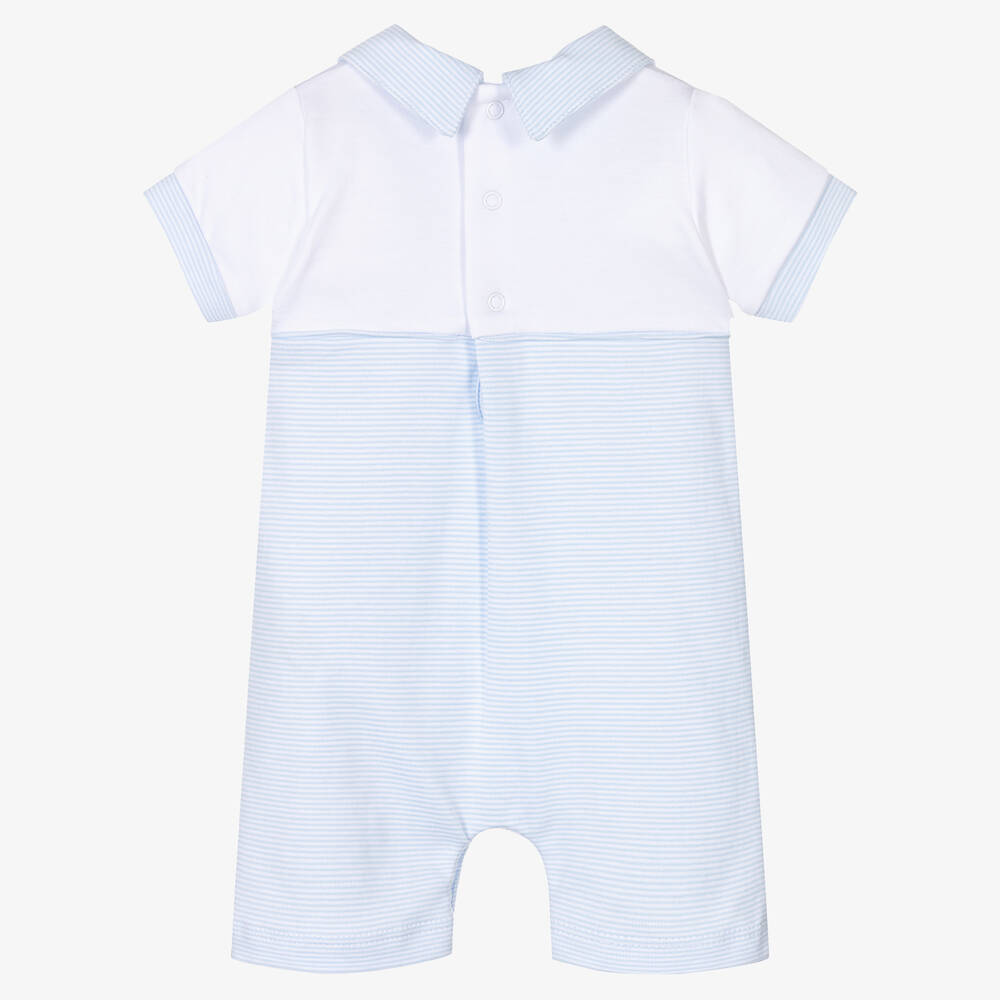 Kissy Kissy-Голубой песочник из хлопка пике с кроликом | Childrensalon Outlet