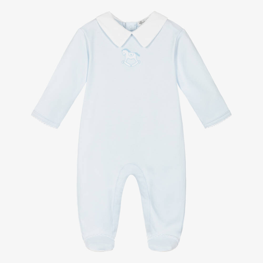 Kissy Kissy-Мягкий голубой комбинезон с лошадкой для мальчиков | Childrensalon Outlet