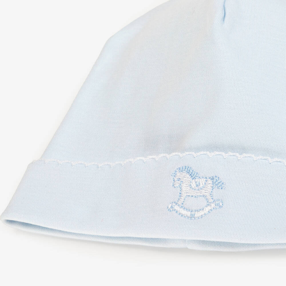 Kissy Kissy-Boys Blue Rocking Horse Cotton Hat | Childrensalon Outlet