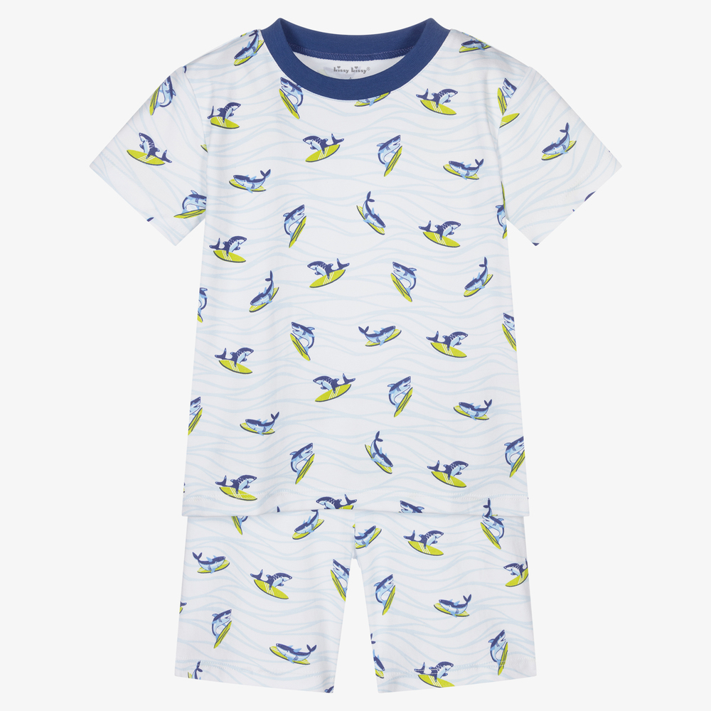 Kissy Kissy - Boys Blue Shark Pyjamas | Childrensalon