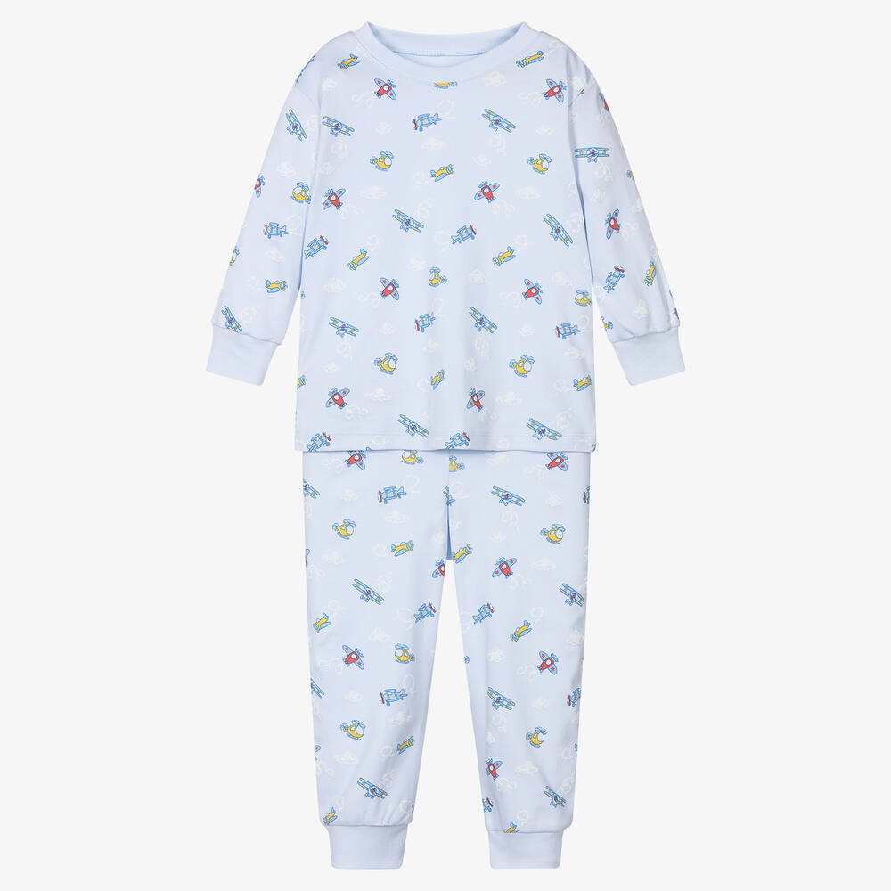 Kissy Kissy - Pyjama bleu en coton avions garçon | Childrensalon