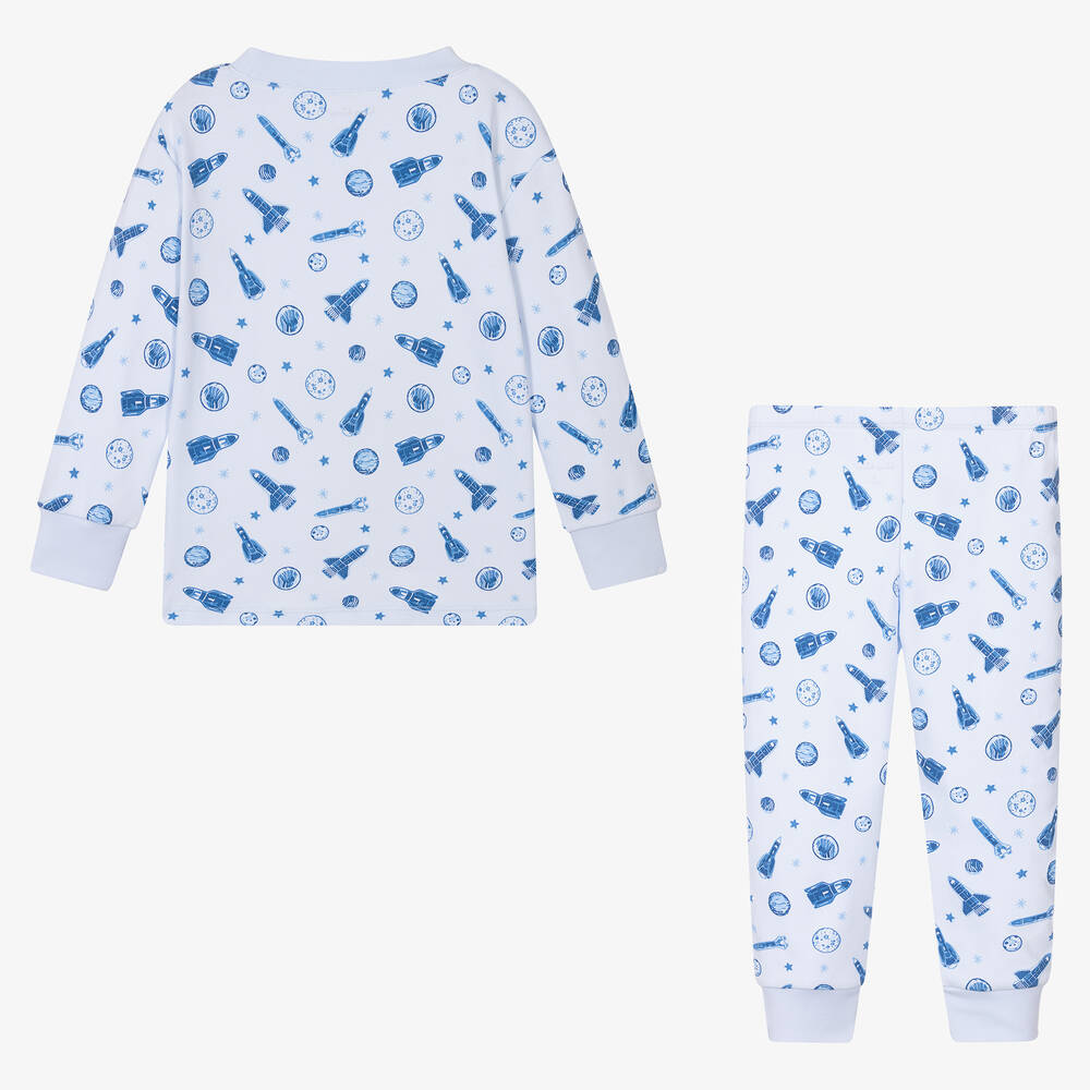 Kissy Kissy-Boys Blue Space Explorers Cotton Pyjamas | Childrensalon Outlet