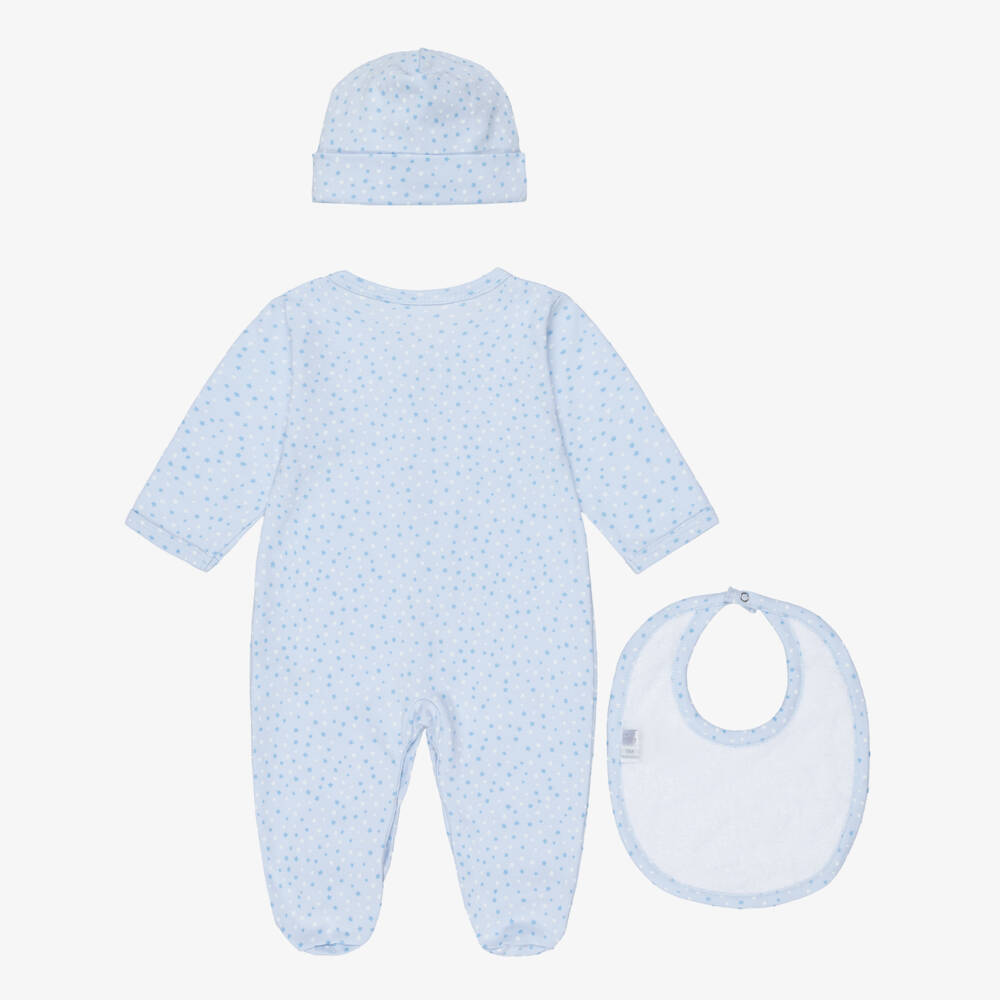 Kissy Kissy-Boys Blue Star Pima Cotton Babysuit Set | Childrensalon Outlet
