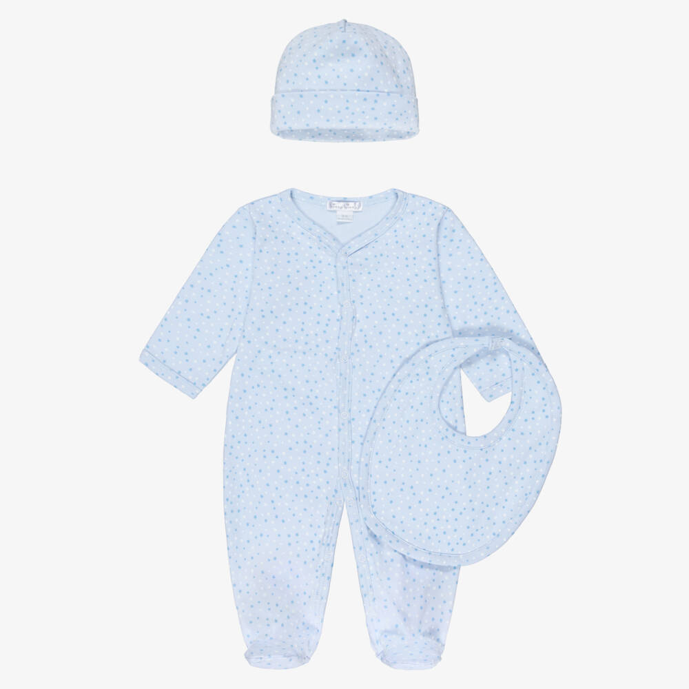 Kissy Kissy-Boys Blue Star Pima Cotton Babysuit Set | Childrensalon Outlet