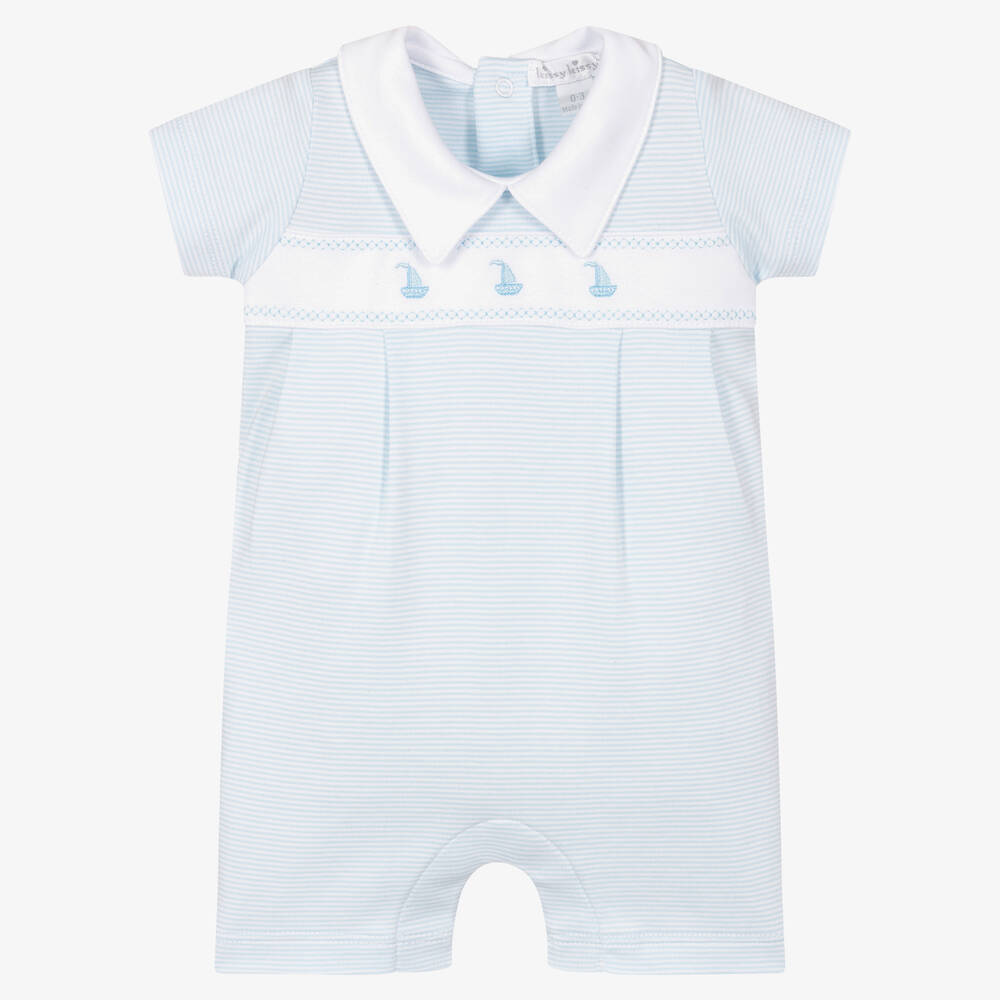 Kissy Kissy-Boys Blue Striped Classic Treasures Shortie | Childrensalon Outlet