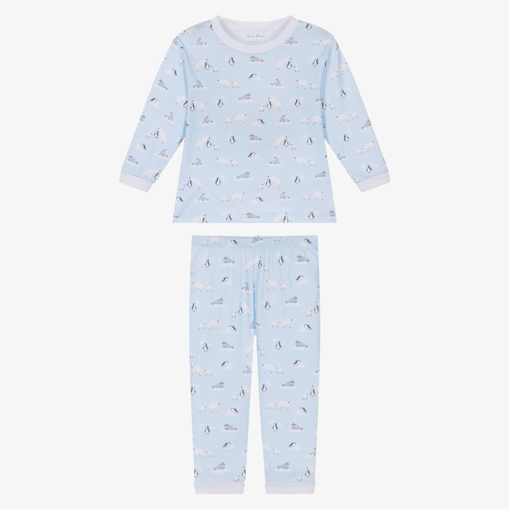 Kissy Kissy-Boys Blue & White Pima Cotton Arctic Awe Pyjamas | Childrensalon Outlet