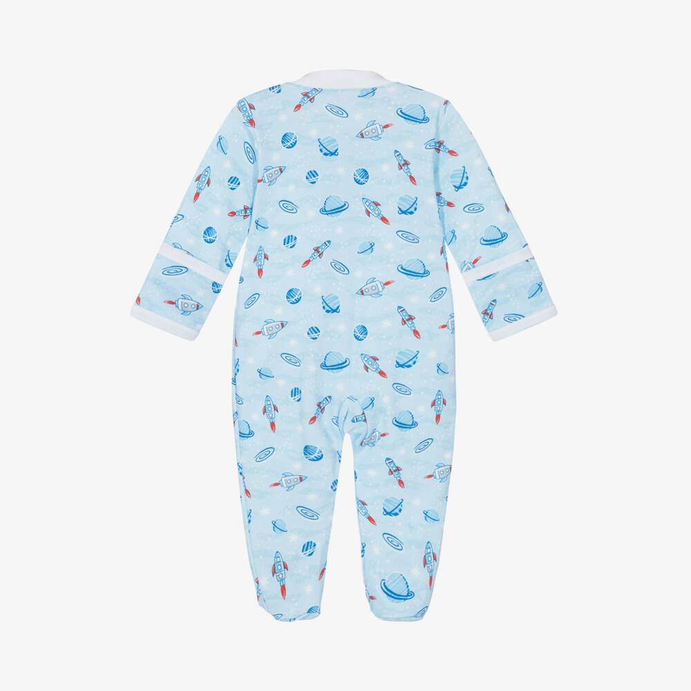 Kissy Kissy-Boys Cosmic Blue Pima Babygrow | Childrensalon Outlet