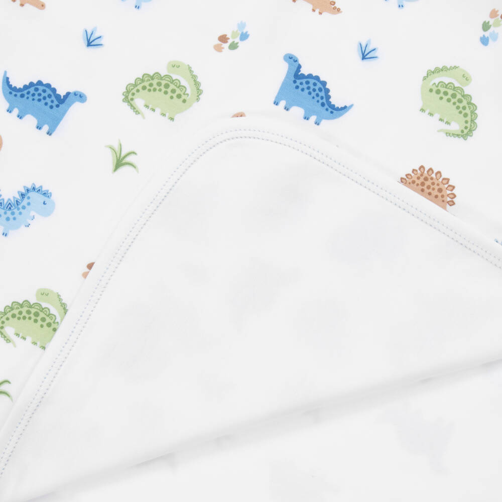 Kissy Kissy-Boys Cosy White Dino Blanket | Childrensalon Outlet