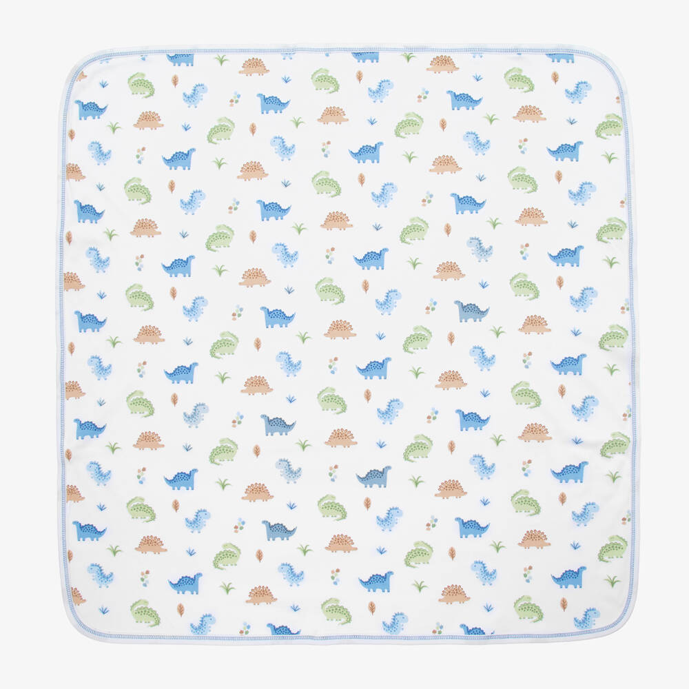 Kissy Kissy-Boys Cosy White Dino Blanket | Childrensalon Outlet