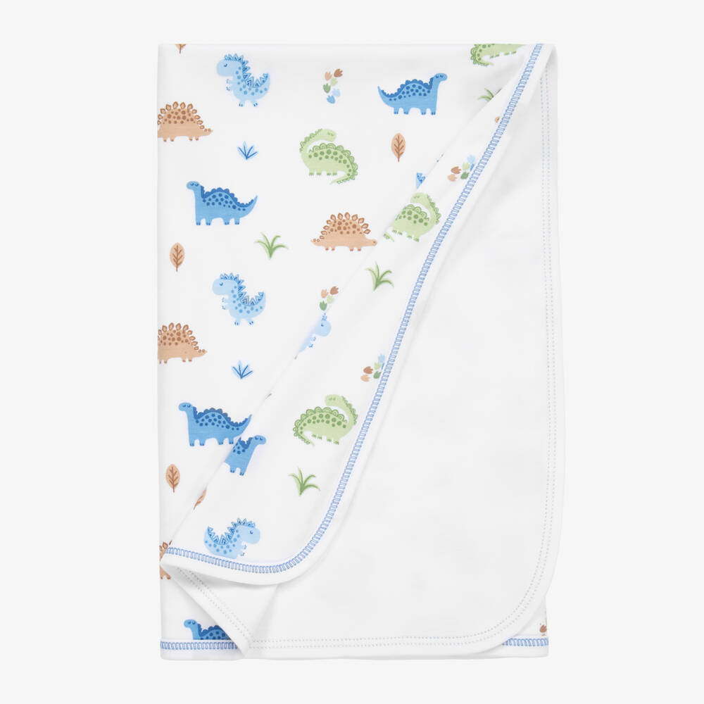Kissy Kissy-Boys Cosy White Dino Blanket | Childrensalon Outlet