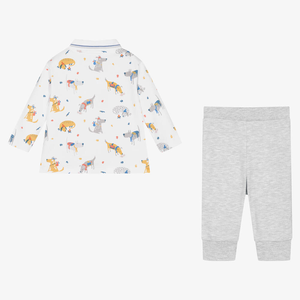 Kissy Kissy-Boys Cotton Pups On The Go Trouser Set | Childrensalon Outlet