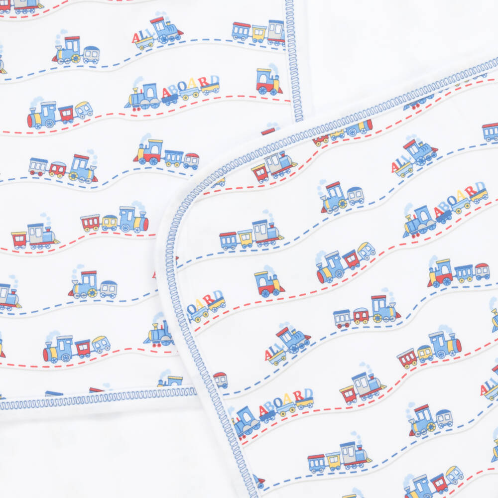 Kissy Kissy-Boys Cotton Train Adventure Blanket | Childrensalon Outlet