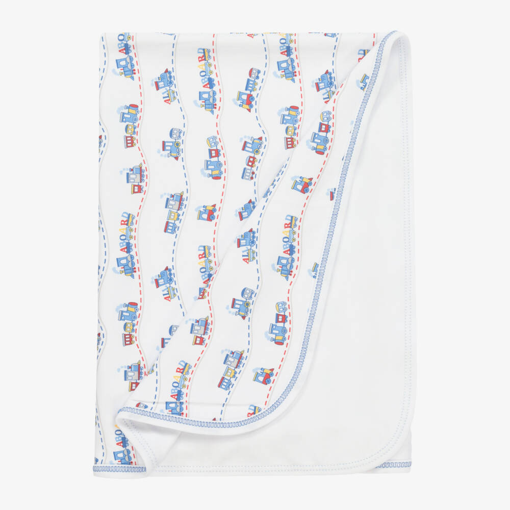 Kissy Kissy-Boys Cotton Train Adventure Blanket | Childrensalon Outlet