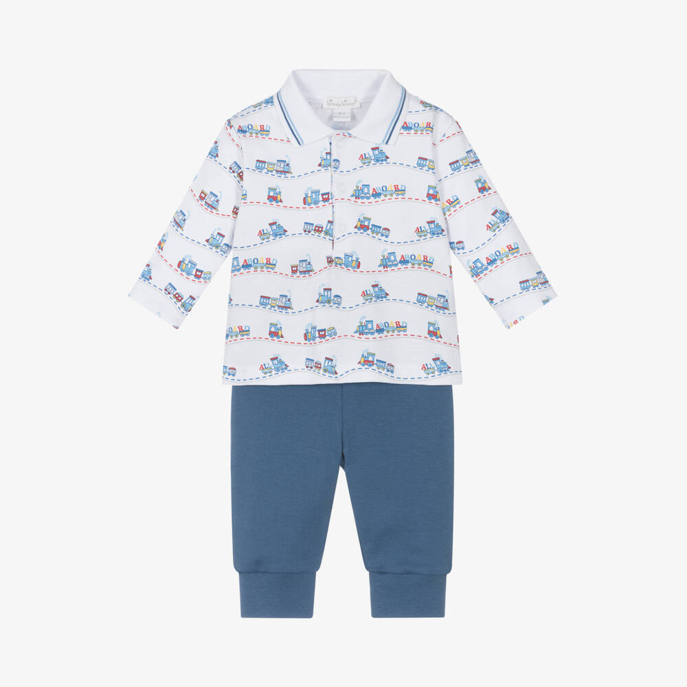 Kissy Kissy-Boys Cotton Train Print Set | Childrensalon Outlet