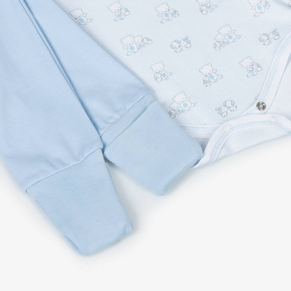 Kissy Kissy-Boys Cozy Blue Beary Duo Set | Childrensalon Outlet