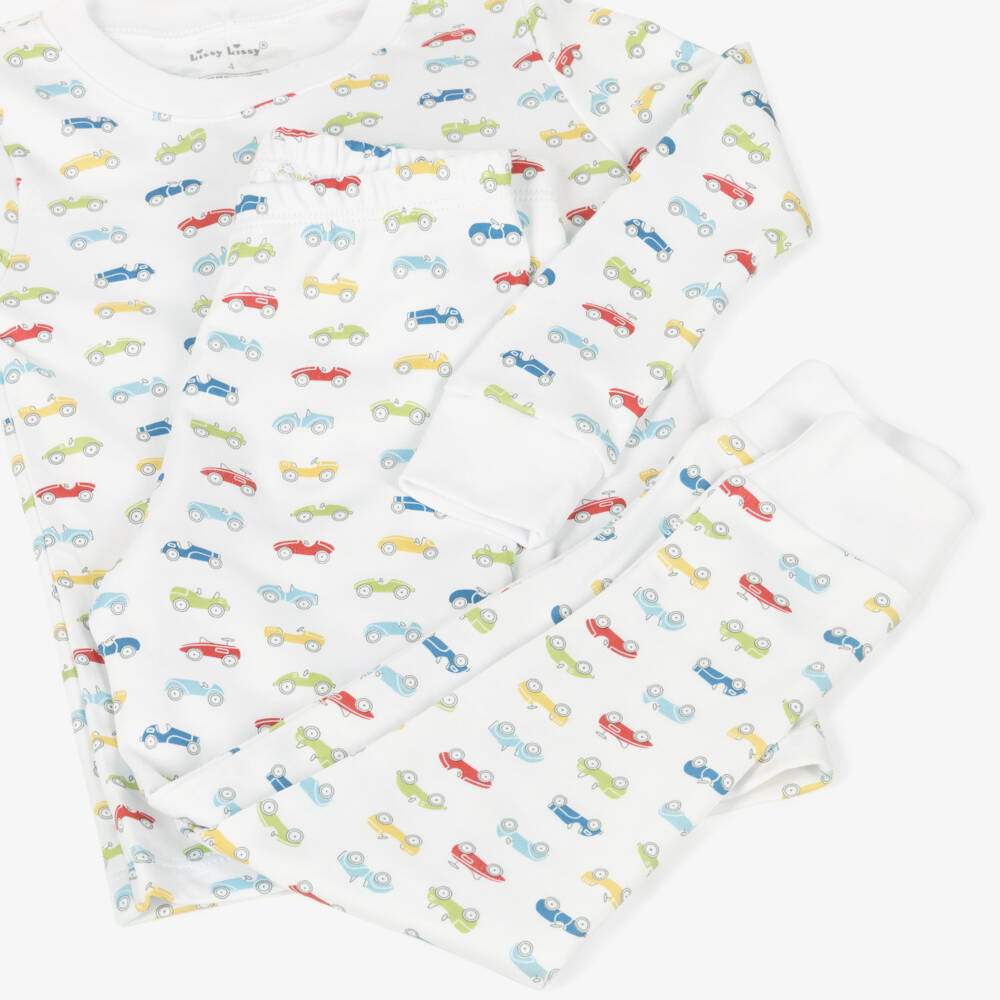 Kissy Kissy-Boys Cozy White Car Print Sleepwear | Childrensalon Outlet