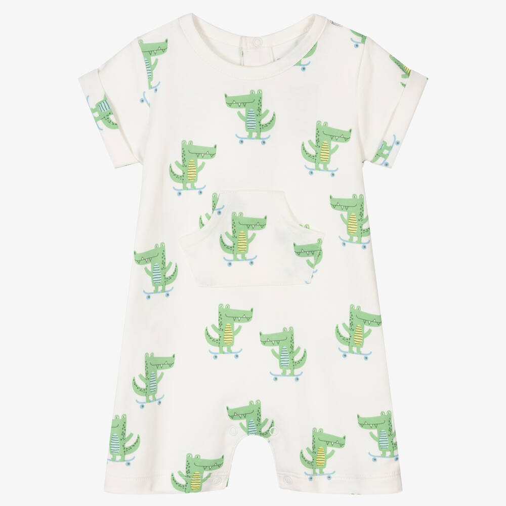 Kissy Kissy - Barboteuse Pima Cruising Crocodiles | Childrensalon