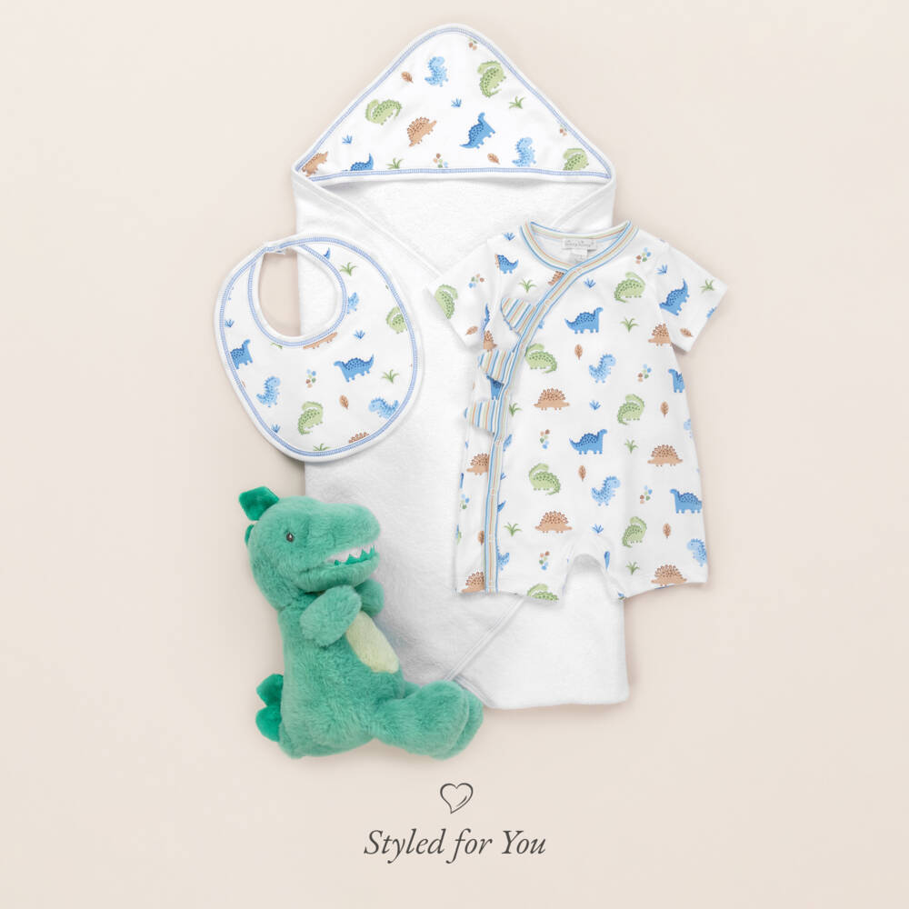 Kissy Kissy-Boys Dino-Themed Hooded Towel Set | Childrensalon Outlet