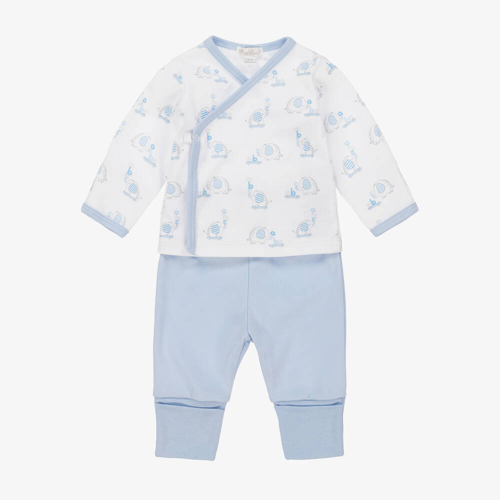 Kissy Kissy-Boys Elephant ABCs Blue Trouser Set | Childrensalon Outlet