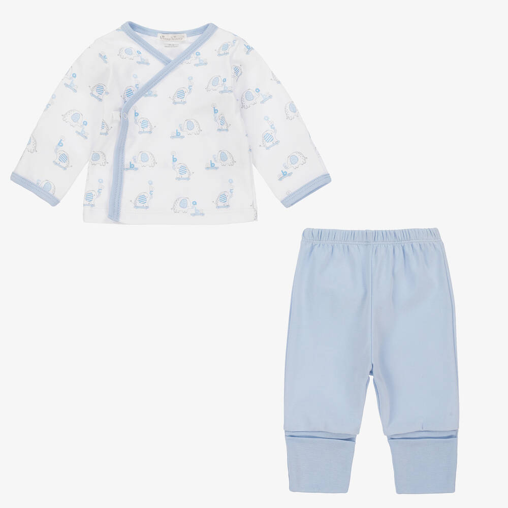 Kissy Kissy-Boys Elephant ABCs Blue Trouser Set | Childrensalon Outlet