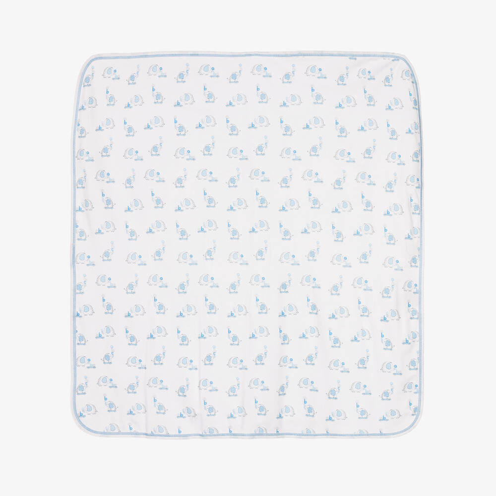 Kissy Kissy - Boys Elephant ABCs Pima Cotton Blanket (72cm) | Childrensalon