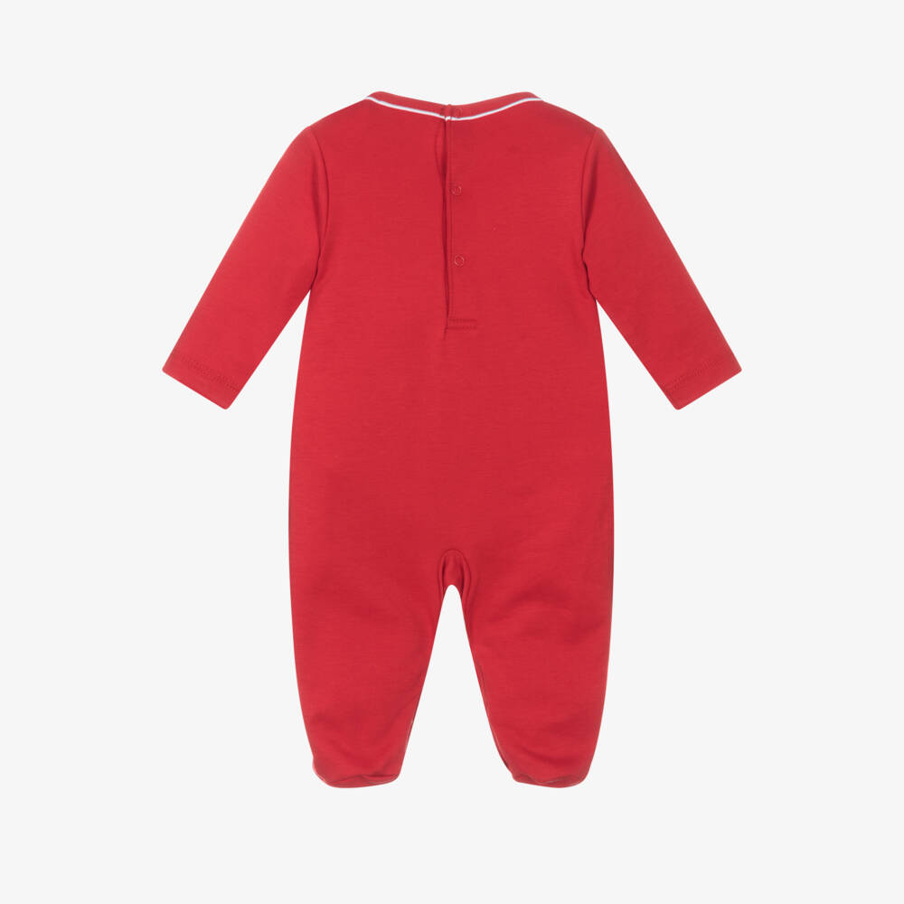 Kissy Kissy-Boys Festive Red Babygrow | Childrensalon Outlet