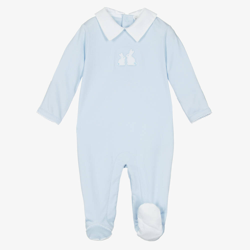 Kissy Kissy-Boys Gentle Sky Bunny Babygrow | Childrensalon Outlet