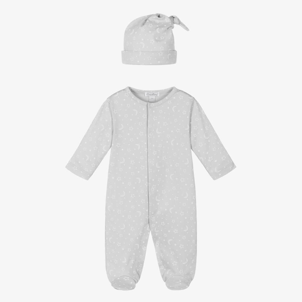Kissy Kissy-Boys Grey Moonlight Babygrow Set | Childrensalon Outlet
