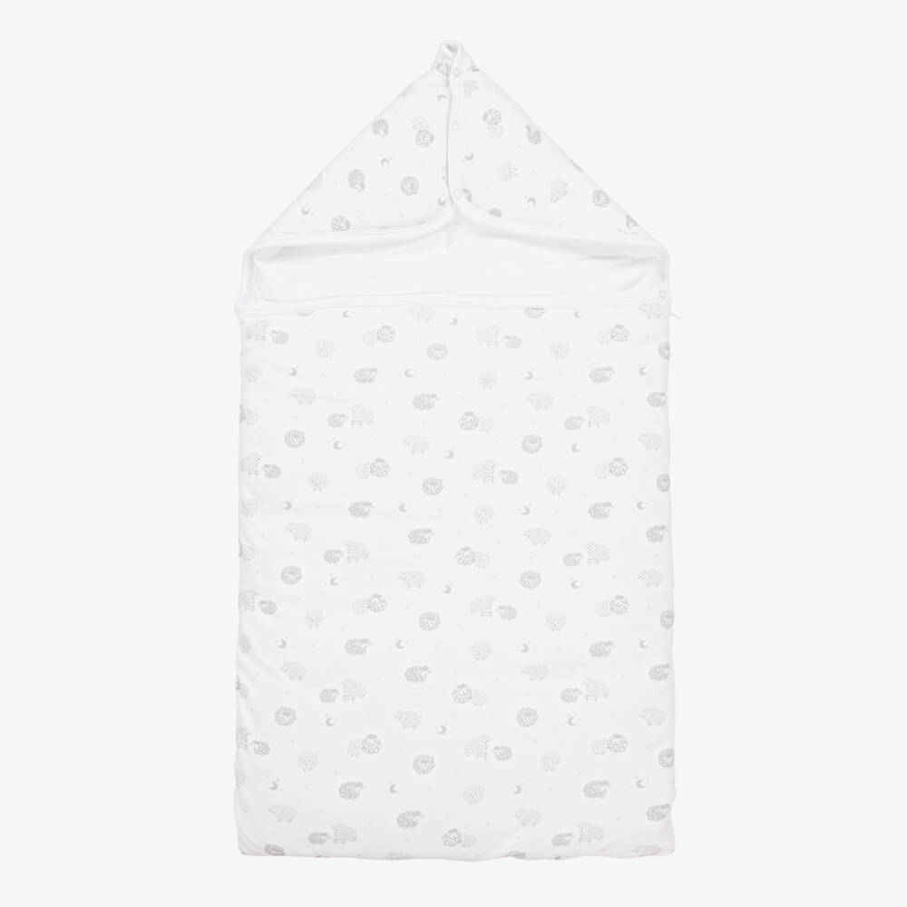 Kissy Kissy-Boys Grey & White Cotton Sheep Nest | Childrensalon Outlet