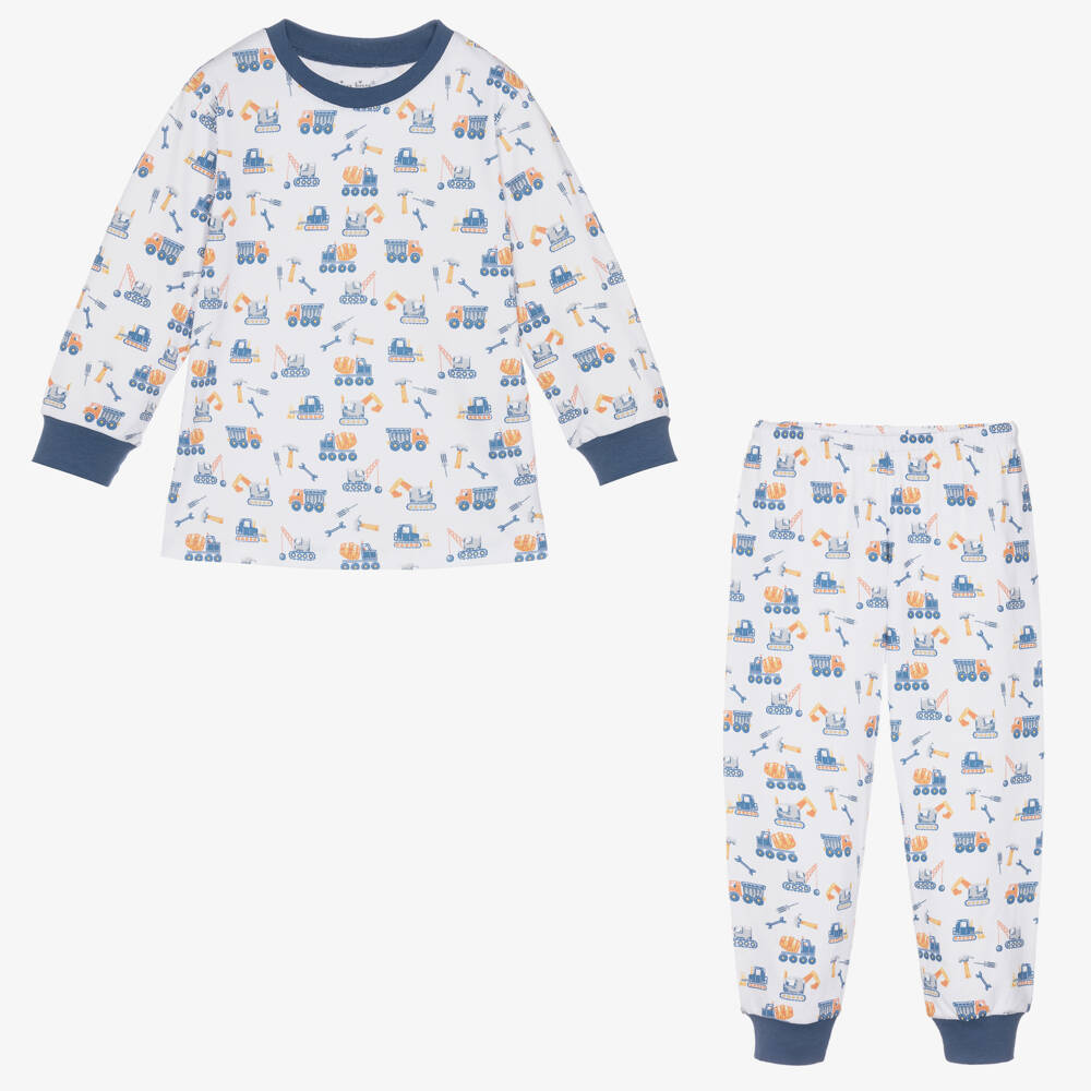 Kissy Kissy-Boys Ivory Construction Theme Pyjamas | Childrensalon Outlet
