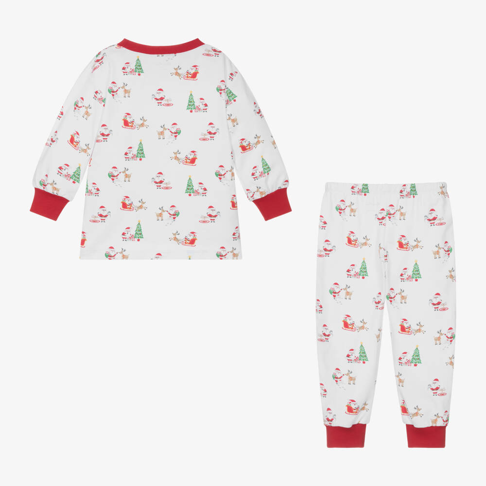 Kissy Kissy-بيجاما بطبعة إحتفالات الكريسمس قطن بيما لون أبيض | Childrensalon Outlet