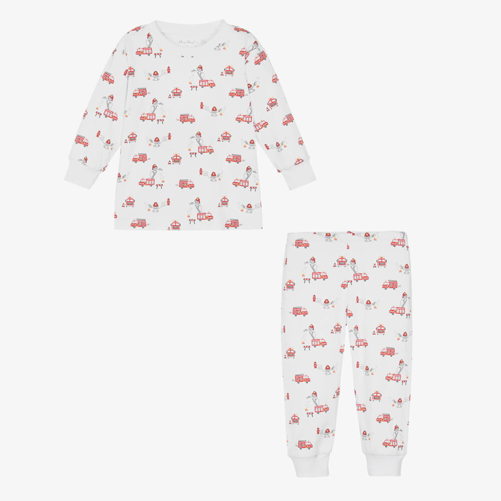 Kissy Kissy-Boys Ivory Firetruck Pyjamas | Childrensalon Outlet