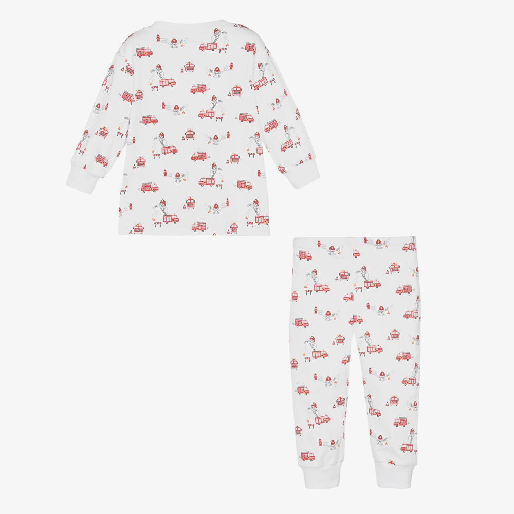 Kissy Kissy-Boys Ivory Firetruck Pyjamas | Childrensalon Outlet