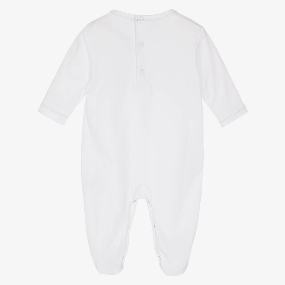 Kissy Kissy-Boys Ivory Hand-Smocked Cotton Onesie | Childrensalon Outlet